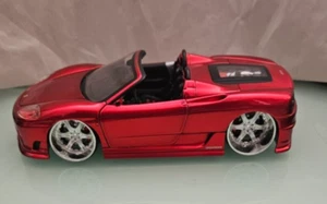 hot wheels FERRARI 360 SPIDER DROPOTARO 1/24 metallic candy apple red diecast - Picture 1 of 6