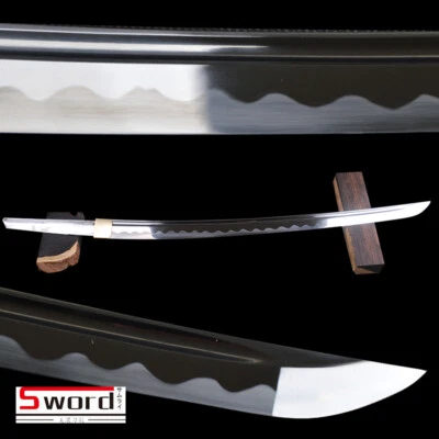 Sharp Carbon Steel Naked Blade For Japanese Samurai Bare Wakizashi Blank Sword - Image 1 of 4