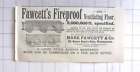 1891 Mark Fawcett And Co Westminster Fireproof Ventilating Floor