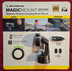 Scosche 2-in-1 Universal Charging MagicMount (MagSafe window/dash suction) - New - Picture 1 of 7