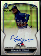 2023 Bowman Chrome 1st Prospect Refractor RC Auto /499 Enmanuel Bonilla