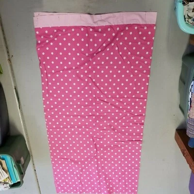 Pottery Barn Kids "Dark Pink w/Dots" Fabric Shower Curtain - Image 1 of 4