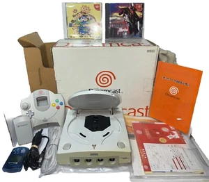 SEGA Dreamcast Console Japan Import Complete CIB w/ Box & Inserts Games Tested - Picture 1 of 24