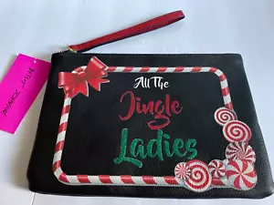 Betsey Johnson All The Jingle borsa da donna per le vacanze borsa per il trucco pochette da polso - Foto 1 di 8