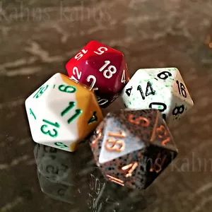 Chessex: d20 - Set casuale di 4 - Borsa gratuita! Venti lati - Foto 1 di 1