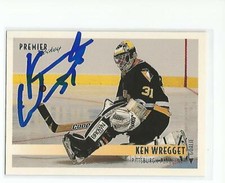KEN WREGGET Autographed Signed 1994-95 OPC Premier card Pittsburgh Penguins COA