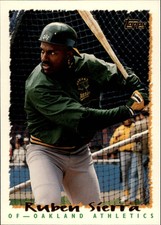 1995 Topps Oakland Athletics Baseball Card #310 Ruben Sierra