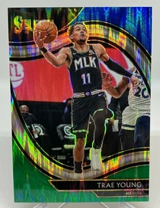 Trae Young 2020-21 Select Courtside Blue White Green Flash SSP #02/10 Atl. Hawks - Picture 1 of 11