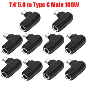 10Pcs 7.4mm*5.0mm to Type C 100W Charger Converter USB Cable Adapter For HP Dell - Picture 1 of 1