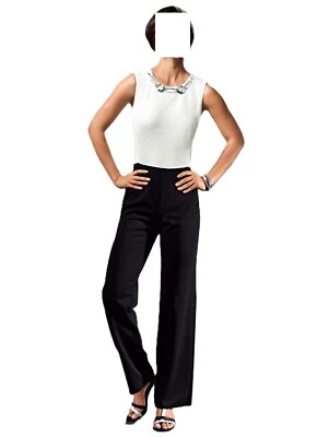 Amy Vermont OVERALL IN BLACK & WHITE OPTIK MIT KETTE GR. 44 0416719334 (G) - Bild 1 von 4