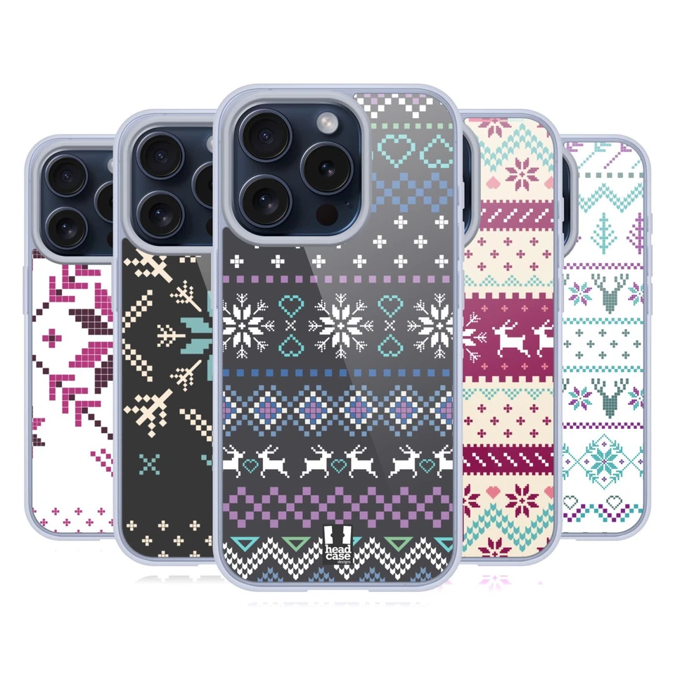 HEAD CASE FAIR ISLE CUSTODIA COVER MORBIDA IN GEL PER APPLE iPHONE TELEFONI - Immagine 1 di 1