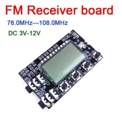 Digital LCD 76MHz-108MHz FM Radio Module Stereo FM Receiver Board Audio Output - Bild 1 von 4
