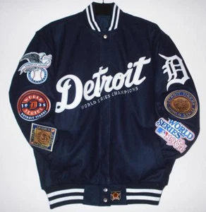 MLB Detroit Tigers Commemorative Championship Wool Reversible Jacket - Picture 1 of 9