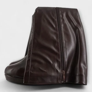 Women's Knee High Tall Zipper Leather Heel Boots Size 11 - Picture 1 of 8