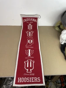 Banderín deportivo racha ganadora tela colgador de pared de la Universidad de Indiana de IU - Imagen 1 de 11