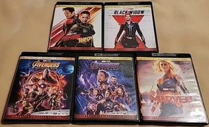 Marvel MCU 4K Ultra HD Blu-ray LOT: Avengers Black Widow Ant Man Captain Marvel - Imagen 1 de 4