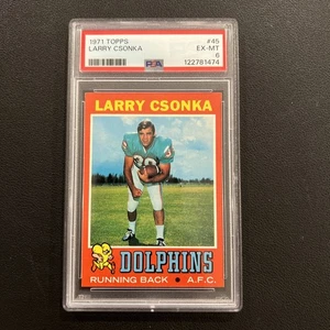 1971 Topps Football #45 Larry Csonka Psa 6 Ex Mt  - Bild 1 von 2