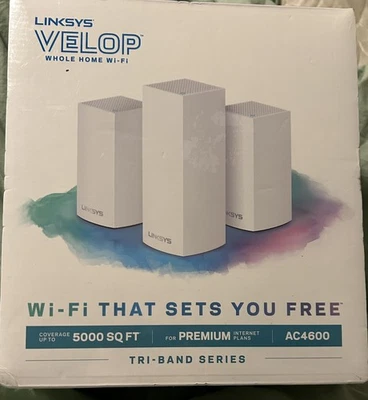 Brand New Linksys Velop AC4600 Mesh Wi-Fi System VLP0203-BF 3 Pack - Image 1 of 4