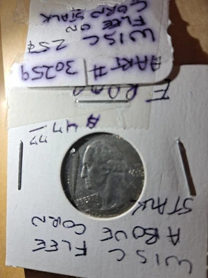 Wisconsin State Quarter With FLEE NEAR CORN STALK In Good Condition - Image 1 of 2