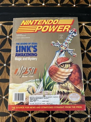 1993 Nintendo Power Vol 50 Link’s Awakening w/ Poster, Inserts, Stickers & Cards - Image 1 of 4