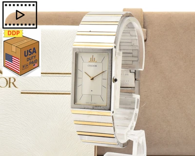 Vintage 1985 [Exc+5 w/Box] SEIKO Credor 8420-6400 Gold 22K Men's Quartz Watch JP - Image 1 of 4