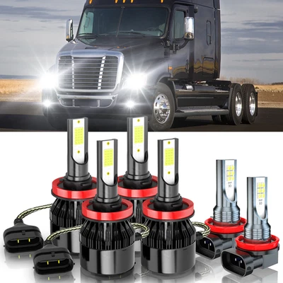 Kit combinado de faros antiniebla altos/bajos LED para Freightliner Cascadia 2008-2016 Foto 1 de 4