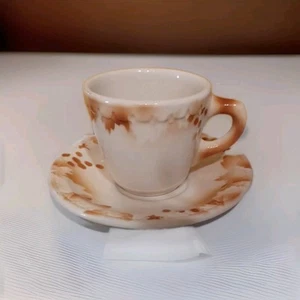 Syracuse China Restaurant Ware Econo Rim Airbrushed Brown/Red. 3" H - Picture 1 of 5