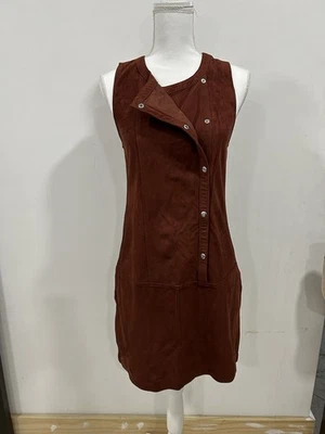 Mini vestido de gamuza negro Elizabeth and James para mujer sin mangas con cuello redondo talla 2 Foto 1 de 4