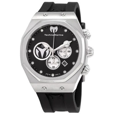 Reloj para hombre Technomarine Reef Sun cronógrafo cuarzo diamante esfera negra Foto 1 de 3