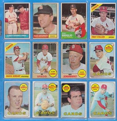 Lote de los Cardenales de San Luis de la década de 1960 (12 tarjetas en muy buen estado-excelente) Topps de colección béisbol Dick Groat Foto 1 de 2