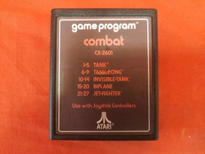 Combat Game Cartridge For Atari 2600 Video Game System Vintage Shooter 9717 - Image 1 of 3