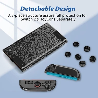 Funda Protectora Transparente Amortiguación para Nintendo Switch 2 Funda Pantalla Foto 1 de 4