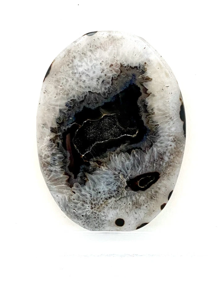 Geoda druzy de ónix multicolor natural ágata cabujón ovalado - 221,85 quilates Foto 1 de 1