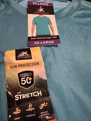 Camiseta de manga corta gris oscuro ZeroXposur para hombre UPF50+ protección solar XXL Foto 1 de 4