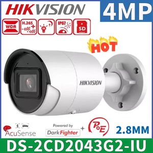 Hikvision DS-2CD2043G2-IU 4MP PoE AcuSense Built-in Mic Network Bullet IP Camera - Picture 1 of 11