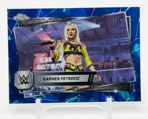 KARMEN PETROVIC - BLUE SAPPHIRE REFRACTOR #110 - 2025 Topps Chrome Sapphire WWE - Picture 1 of 2