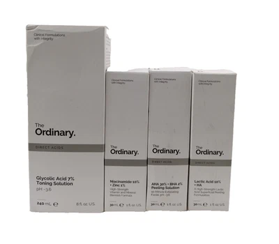 The Ordinary Skincare Bundle x4 Lactic Acid 10% + HA, Peeling Solution New F1