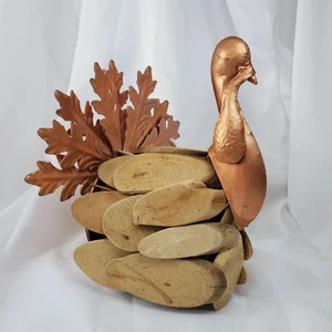 Thanksgiving Turkey Rustic Driftwood and metal Seasonal Fall Decor Centerpiece - Picture 1 of 11