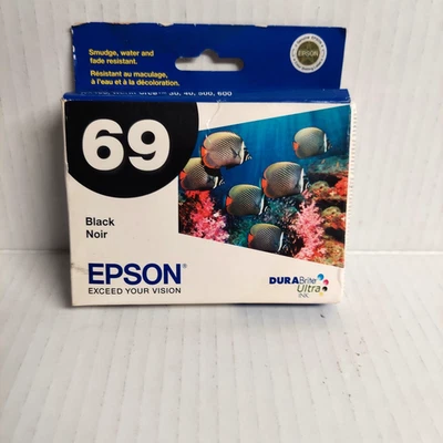 Genuine Epson 69 Black Standard Yield Ink Cartridge, T069120 = 06/2010 - Image 1 of 4