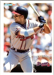 Fleer Sunoco #14 1994 David Justice Atlanta Braves Salón de la fama - Imagen 1 de 2