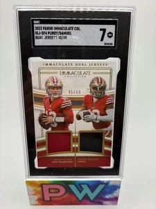 PURDY/SAMUEL 2023 IMMACULATE COLLECTION DUAL PATCH /49 SGC 7 - Picture 1 of 2