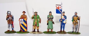FRONTLINE FIGURES, Medieval Foot Knights, 6 Different Types, MF.5, 54mm, 1:32 - Picture 1 of 16