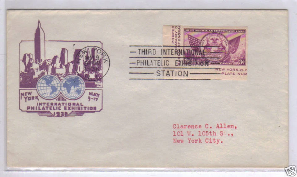 TIPEX - Scott 778c - New York May 9, 1936 - Ioor Cachet - Image 1 of 1