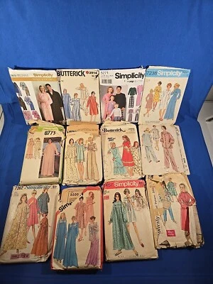 Ladies Nightwear Sewing Patterns Lot 12 Robes Nightgowns Pajamas Mixed Sizes - Image 1 of 4