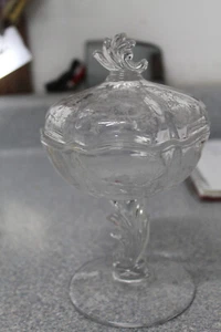Fostoria Willowmere Chintz Baroque Shape Pedestal Covered Candy Dish VIntage - Picture 1 of 5