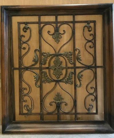 Large 50"x45" Ornate Decorative Metal Scroll Wall Hanging Art -Local Pickup Only Cover