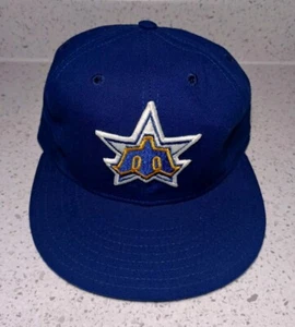Vintage New Era ProModel Seattle Mariners MLB Leder Schweißband eng anliegende Mütze 7 1/4 - Bild 1 von 10