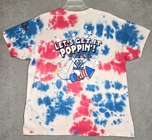 Buc-ee's Red White Blue Tie-Dye 4th of July T-Shirt - Men's Adult XL - Fireworks - Picture 1 of 9