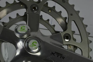 dust caps with cannondale logo fit shimano XTR fc-m900 fc-m901 ritchey crankset - Picture 1 of 2