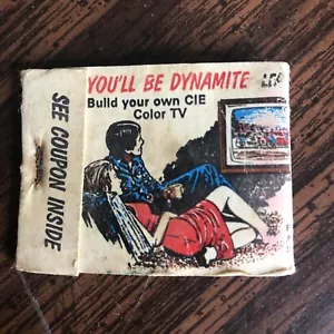 Vintage MATCHBOOK You'll Be Dynamite Build Your Own Color TV  Unstruck Matches - Picture 1 of 5